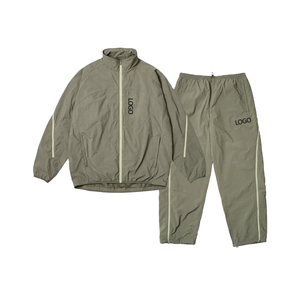Plain Hooded Printed Polyester/Nylon Tracksuit <b>for</b> <b>Men</b> Unisex <b>Jacket</b> <b>Track</b> Pants Set Drawstring Closure Leisurewear Tracksuits - Product Image 1