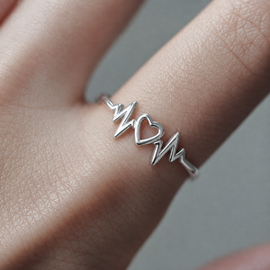 Bague Cœur Tendance en Argent Sterling 925 pour Maman, Faite à la Main, Bande Simple, Bijou Quotidien, Cadeau - Product Image 5