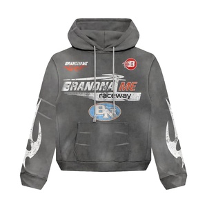 Men's 100% Cotton Custom Logo Blank Drop Shoulder Oversize Pullover Heavyweight Fleece Winter Windproof Eco-Friendly Hoodie - Product Image 5