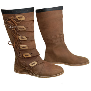 Botas de Cuero Genuino Hechas a Mano para Hombre, Calzado para Disfraces Históricos, Renacimiento, Cosplay Medieval - Product Image 4