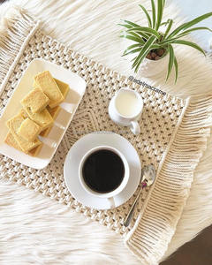 Nappe en macramé à fort potentiel de vente 2024, tissée à la main en coton, tapis de table rectangulaire - Product Image 5