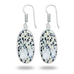 Pendientes colgantes bohemios de moda con bisel de jaspe dámalo multiforma en plata de ley 925, joyería para mujer a precio de fábrica - Product Image 3