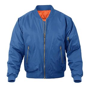 Bomber <b>Jacket</b> Men Custom Polyester <b>Zip</b> <b>Up</b> <b>Jacket</b> Lightweight Streetwear Wholesale Factory Supplier Fit Turn-down Collar - Product Image 1
