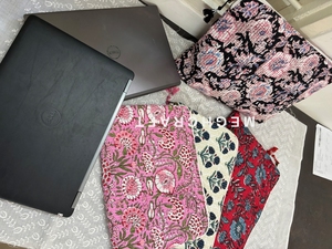 Bolsa para Portátil Acolchada de Algodón con Estampado Floral, Hecha a Mano, Ecológica y Ligera, con Protección Adicional, Exportación a India - Product Image 6