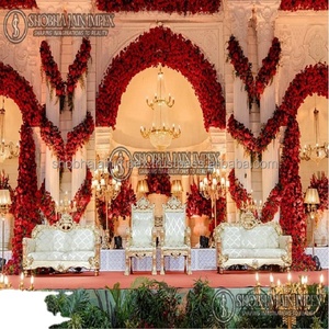 Haveli Style Big Fat <b>Wedding</b> Stage Decorations Setup Elegant Indian <b>Wedding</b> Decorations Diya Fiber Reinforced Plastic Made Delhi - Product Image 1