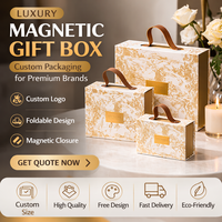 Boîte cadeau magnétique personnalisée pour mariage avec poignée en cuir PU, boîte rigide en carton pour bonbons, vêtements, emballage de boutique, fournisseur