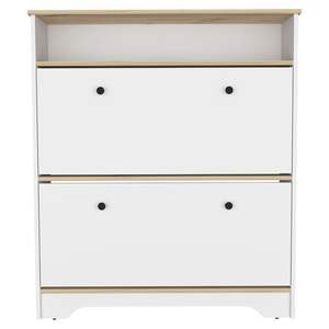 Zapatero Brandford Light Oak/White con dos estantes superiores - Product Image 2