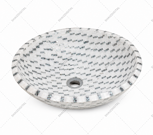 Lavabo irrégulier plaqué or en nacre ShaizDigital pour salle de bain, hôtel, décoration intérieure - Product Image 2