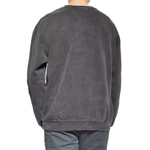 Sweat à capuche ample vintage délavé à l'acide pour homme, style streetwear décontracté, 100 % coton, vierge - Product Image 4