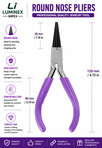LUMINEX IMPEX LUB=113 <b>Long</b> <b>Nose</b> Stainless Steel Lightweight Smooth Work Jewelry Making Polishing Pliers - Product Image 2