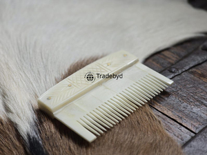 Peine de Pelo de Hueso Hecho a Mano de Lujo Tradebyd, Herramienta Premium para el Cuidado del Cabello, para Desenredar y Peinar Suavemente - Product Image 6