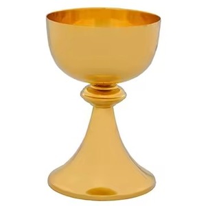 Cáliz Metálico Clásico para Culto Religioso, Ceremonia de Altar, Comunión y Servicio de Oración - Product Image 3