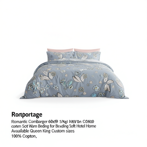 Edredón Romántico de 60x90 Pulgadas, Individual, de Algodón Suave y Cálido, para Hotel u Hogar, Disponible en Tamaños Queen y King, Personalizable, 100% Algodón - Product Image 2
