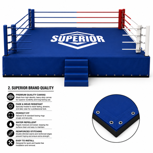 Couverture de ring de boxe personnalisée avec logo imprimé, toile de haute qualité pour ring de boxe. - Product Image 2