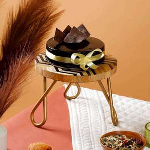 Support à gâteau carré en résine lavable, fait main, écologique, de luxe, avec couteau assorti, plateau à dessert orné de pierres brillantes, pour mariages - Product Image 4