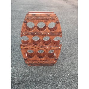 Estante para Botellas de Vino de Madera de Acacia, Estilo Rústico, para Mesa, 9 Botellas, Ecológico, Duradero, Ligero, para Exteriores, Venta al por Mayor en India - Product Image 4