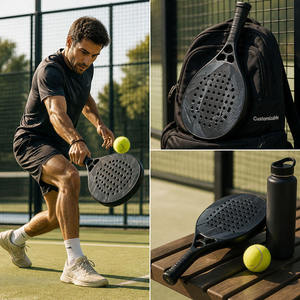 Raquette de padel et de beach tennis en fibre de carbone 12K 18K en forme de diamant avec logo personnalisé en gros OEM - Product Image 6