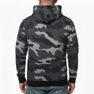 Sudadera con Capucha de Camuflaje para Hombre, Corte Regular, Poliéster y Algodón, Estilo Casual Urbano, Diseño con Bolsillos, Ropa de Otoño, Sudaderas con Capucha para Hombre - Product Image 2