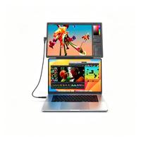 Moniteur portable N2 16 pouces IPS 1200p, écran double ultra-fin pour ordinateur portable, extension d'écran sans pilote, plug-and-play, faible lumière bleue