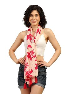Cotton Scarf with Tassels Scarf for Women Stylish Stole for Women Breathable Boho <b>Beach</b> Summer <b>Wrap</b> Multicolor Scarf - Product Image 1