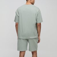 Ensembles courts personnalisés pour hommes : T-shirt oversize et short à cordon – Tenue décontractée d'été deux pièces – Marque privée Streetwear