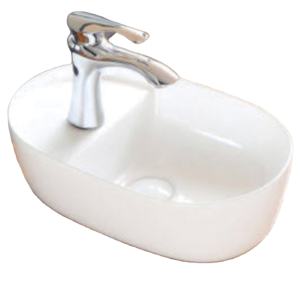Juego de Inodoro de Cerámica Moderno con Diseño MORDEN, Color Blanco, Montado en el Suelo, con Lavabo de Encimera - Product Image 1