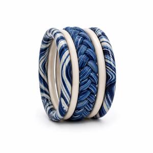Bracelet jonc large moderne en résine pour femme, bijou audacieux fait main, accessoire de mode, collection boutique en gros - Product Image 4