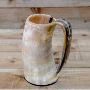Nueva Jarra de Cuerno de Vaca Auténtica Hecha a Mano, Estilo Vikingo, Jarra para Beber Cerveza/Ale/Mead, Ecológica, Vintage Medieval - Product Image 3