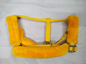 Harnais pour cheval de qualité supérieure, neuf, synthétique, couleur jaune, réglable, avec fourrure, disponible au prix de gros - Product Image 3
