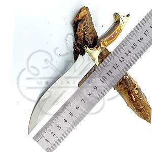 Couteau de chasse artisanal en acier 4116, lame tactique pleine longueur, étui en cuir - Product Image 3