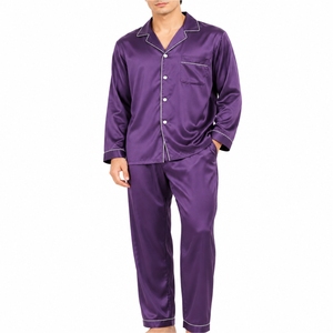 Pijama de Satén Casual para Hombre, Invierno, Premium, Cómodo, Tela Suave, Sensación Agradable, Corte Relajado, Ligero, Moderno - Product Image 1