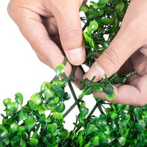 24 Pannelli di Siepe Artificiale UV in Bosso, 60x40 cm, 4 cm di Spessore, Muro Verde in Erba Sintetica, Sfondo per Parete in Erba Artificiale - Product Image 6