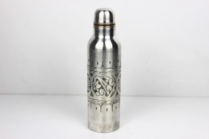 Bouteille d'eau en cuivre couleur terre naturelle, finition lisse, bouteille en cuivre personnalisée, bouteille en cuivre fabriquée en usine - Product Image 2