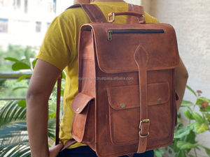 Fait main En Cuir de Chèvre Véritable 10*13 Pouces Vintage Sac À Dos Sac À Dos - Product Image 4