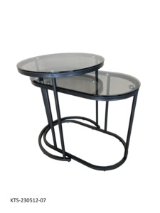 Table basse moderne en métal et verre, de haute qualité, ODM, mobile, avec revêtement en poudre, pour la maison, le salon, directement de l'usine. - Product Image 3