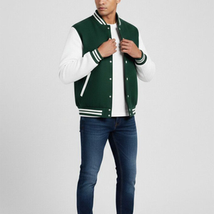 Custom Vintage School College Mens Varisty <b>Jackets</b> Leather sleeves Wool Letterman Crop Varsity <b>Jacket</b> ladies baseball chenille - Product Image 2