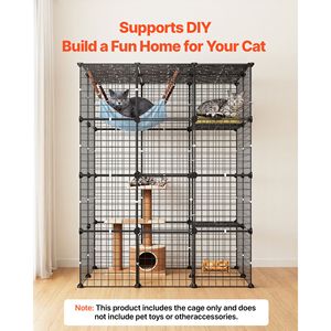 Jaula Grande para Gatos de 4 Niveles, 40.98"x27.99"x55", Jaula de Alambre Metálico Desmontable con 4 Puertas - Product Image 6
