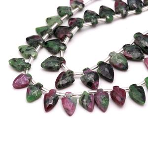 RAY FINE ORNATES Natural <b>Ruby</b> Zoisite Faceted Oval Gemstone Beads 7x10mm Jewelry Making Supplies Loose Third Party Certified - Product Image 3