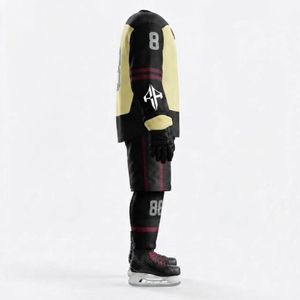 Nouvel ensemble uniforme de hockey sur glace RIVIAN ATLANTIC, impression par transfert thermique, manches longues, col en V, 100 % polyester, qualité supérieure pour hommes - Product Image 4