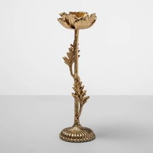Chandeliers modernes de luxe en métal doré avec couvercle cylindrique en verre transparent, centres de table pour bougies - Product Image 6