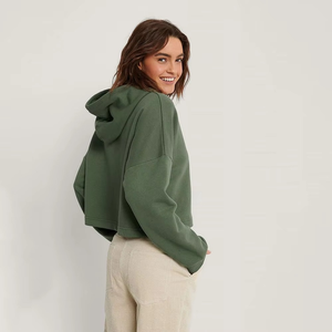 Haut court à capuche respirant et anti-rides pour femme, couleur personnalisée, grandes tailles, services OEM et ODM disponibles - Product Image 5