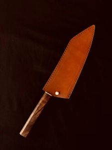 Cuchillo de Chef Japonés Gyuto Hecho a Mano, Hoja de Acero de Damasco Grabada, Borde Dentado, Cuchillo de Camping, Regalo para Chefs - Product Image 6