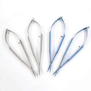 Ciseaux microscopiques Vannas, courbés et droits, en acier inoxydable et titane, ensemble d'instruments chirurgicaux ophtalmiques, CE OEM - Product Image 6