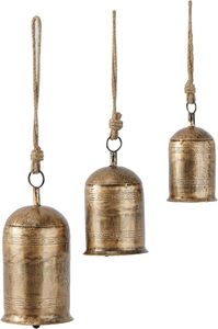 New Arrival <b>Small</b> Rustic Metal Christmas <b>Bell</b> Jute Loop Handmade Vintage Decorative Hanging Custom Size Home Garden Decor - Product Image 3
