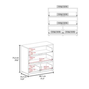 Alpine Modern Matt Grey <b>4</b>-<b>Drawer</b> Dresser with Spacious <b>Storage</b> and Stylish Handles - Product Image 4