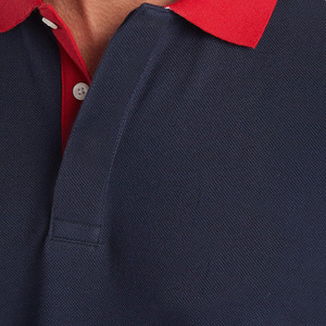Polo de manga corta para hombre con bloques de color, de piqué, de alto rendimiento, con apliques, casual, de verano, corte ajustado, HECHO POR BS - Product Image 5