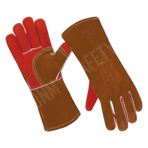 Guantes de Soldadura de Cuero Vacuno de Alta Calidad, Resistentes al Calor, Antivibración, con Puño de Seguridad Grueso, Guantes para Bomberos - Product Image 3