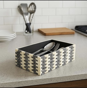 Resin Black White Decorative <b>Trinket</b> <b>Box</b> Rectangle Jewelry Organizer Storage Case for Home Office Thanksgiving - Product Image 2