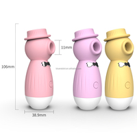 Vibrateur à succion clitoridienne, stimulateur à impulsions d'air, design discret, mini, mignon, kawaii, dessin animé, portable, BlueRabbit, vente en gros, OEM personnalisé