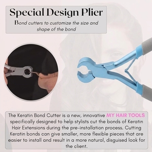 Herramienta de Mantenimiento para Extensiones de Cabello, Cortador de Queratina, Alicates de Acero Inoxidable para Remover Extensiones - Product Image 5